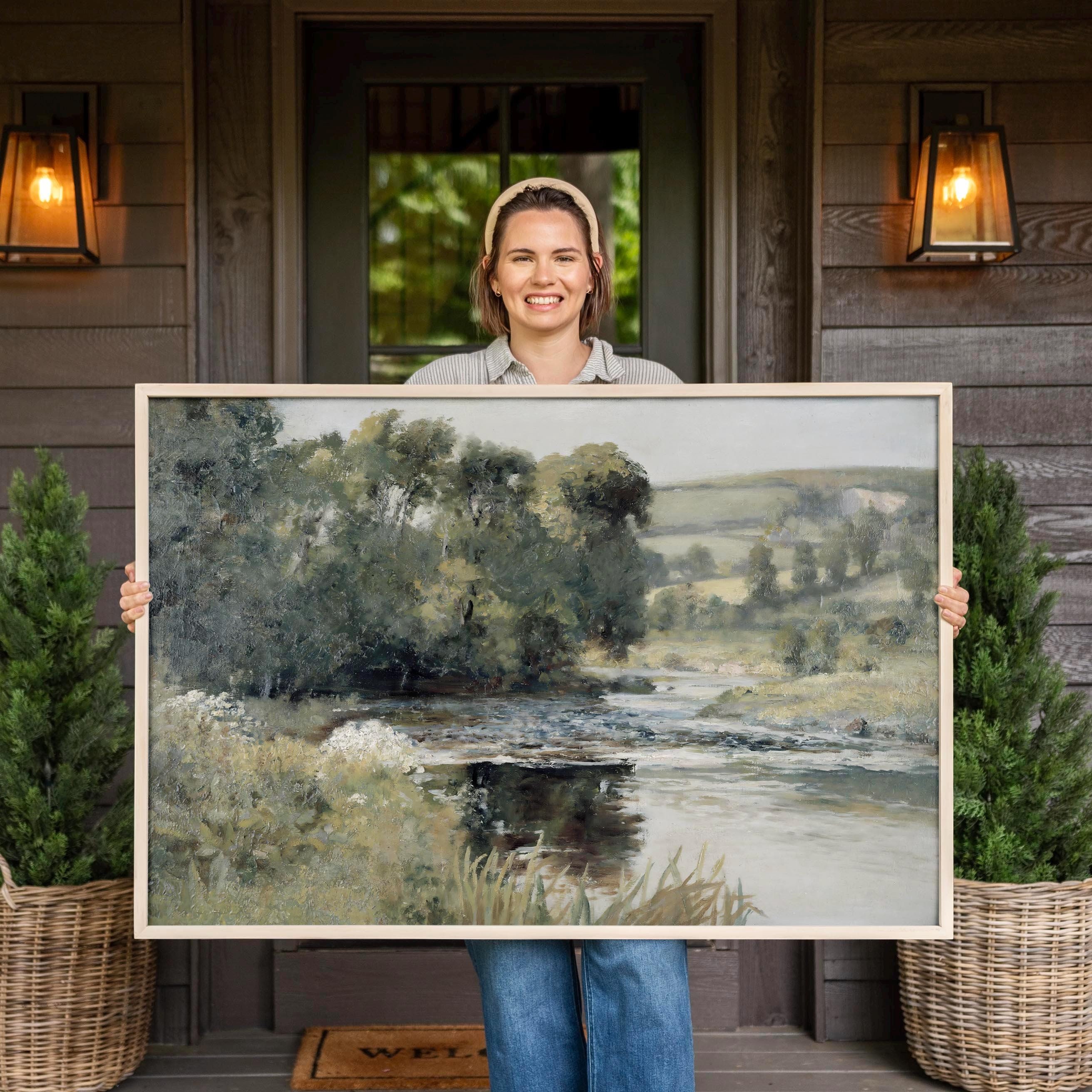 Oil Painting Print | Canvas Wall Art | Extra Large Wall Art | Framed Canvas Print | Landscape Painting | Framed Canvas Nature Wall Art F614