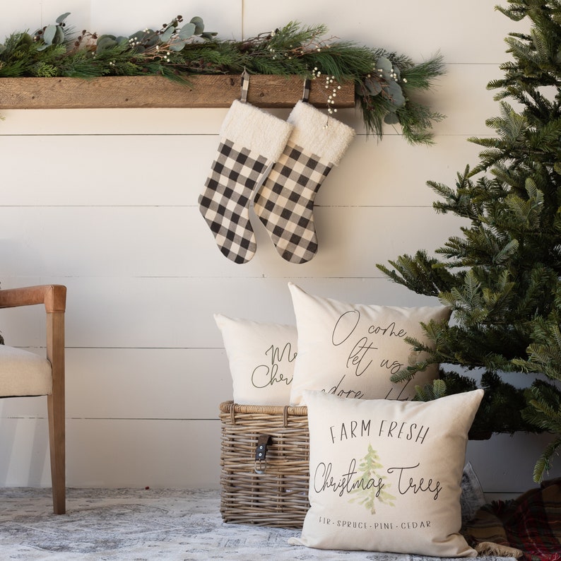 Christmas Pillow Farm Fresh Christmas Trees Pillow Etsy