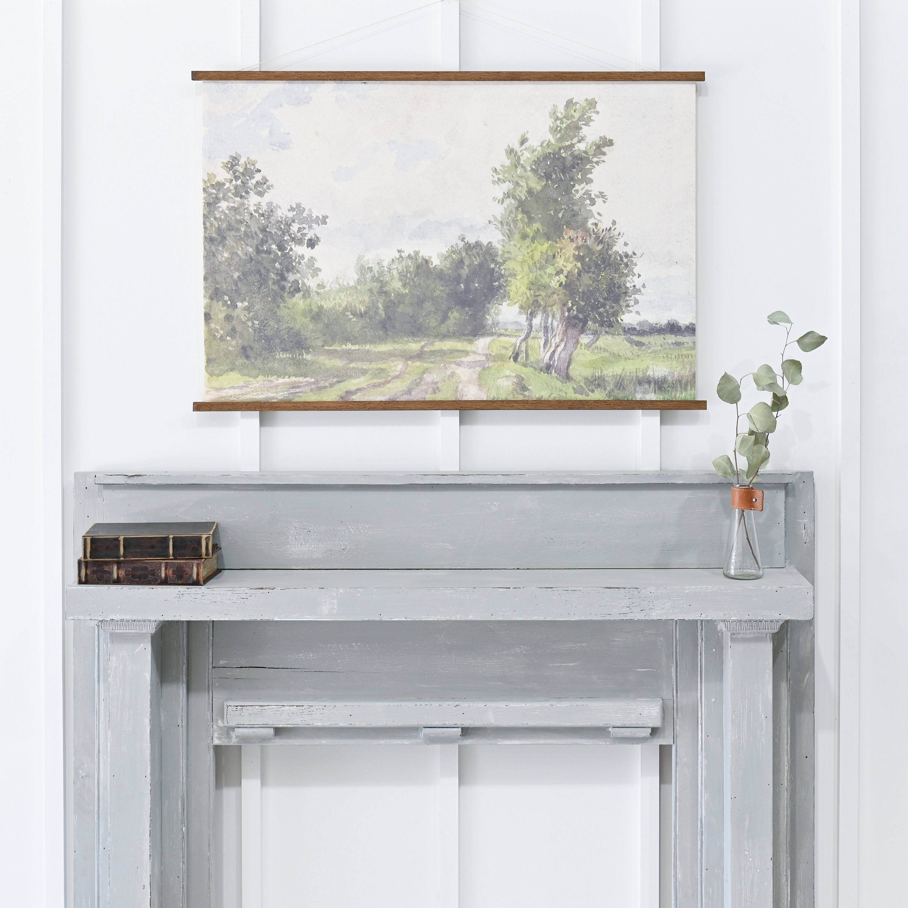 Canvas Wall Art Green Trees Art Hanging Canvas Living Etsy