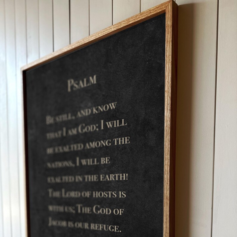 Psalm 46: Vintage Bible Verse Art on Framed Cotton Canvas | F709 - Etsy