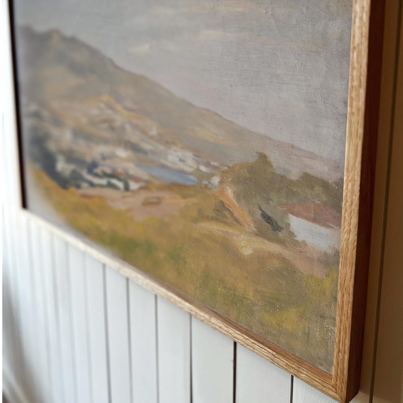 Framed Mountain Landscape Oil Painting Print on Cotton Canvas | F617 - Etsy