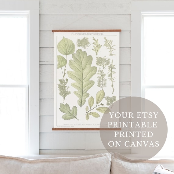 Any Etsy Printable Printed on Canvas Print Etsy Downloads to Etsy