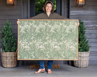 William Morris Framed Canvas Print: Botanical Boho Wall Art | F649