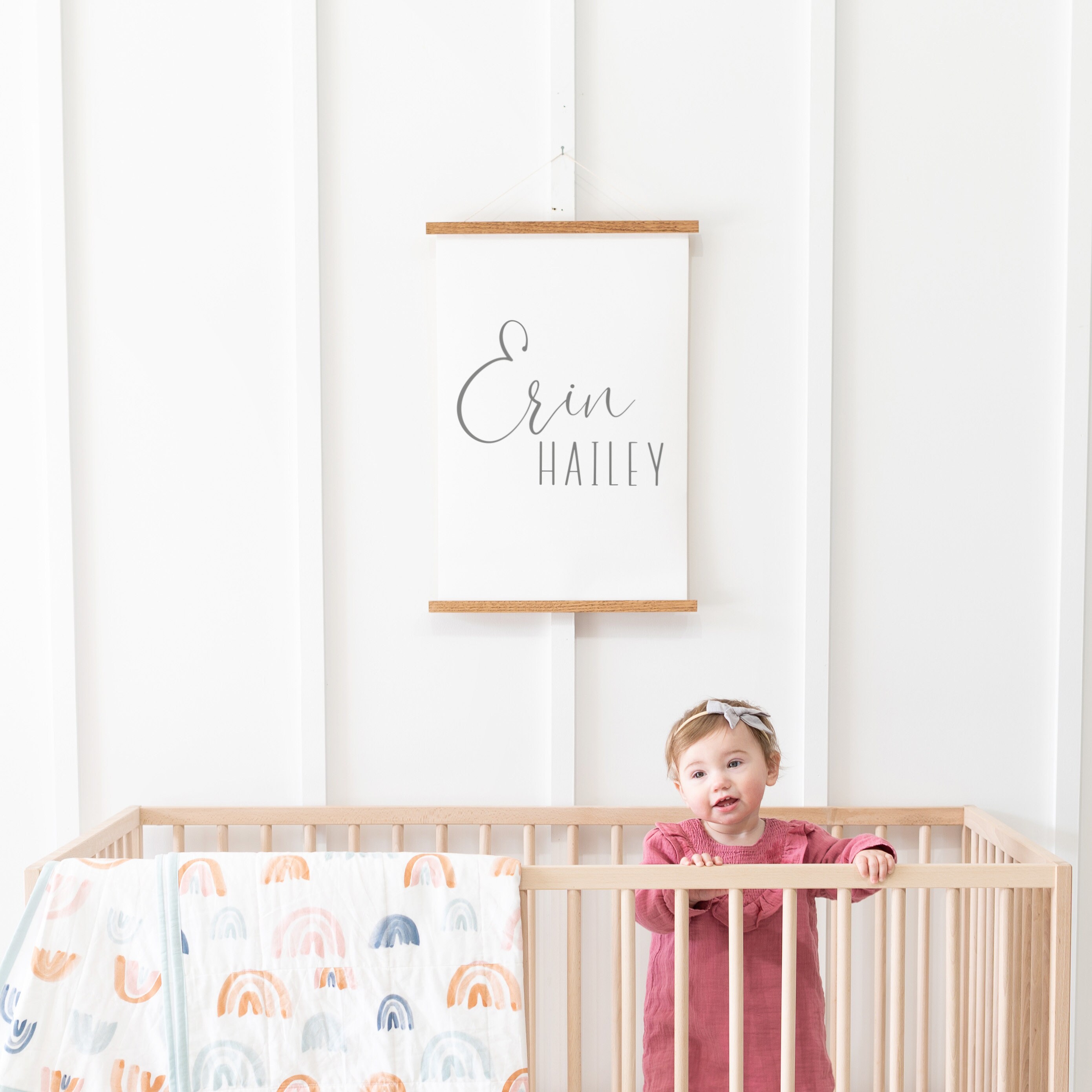 Nursery Name Sign Baby Name Sign Nursery Name Canvas Etsy