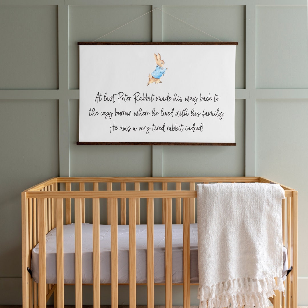Peter Rabbit Nursery Decor Peter Rabbit Canvas A Very Tired Peter