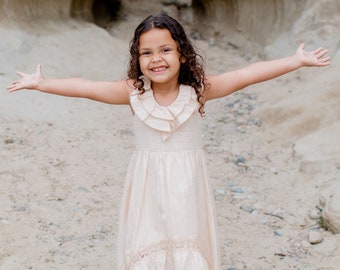 COTTON FLOWER GIRL Sierra Boho Flower Girl Dress