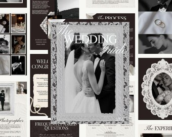 Guía de precios de fotografía de bodas de lujo (plantilla de Canva)