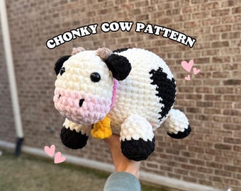 Crochet Chonky Cow Downloadable Amigurumi PDF Pattern