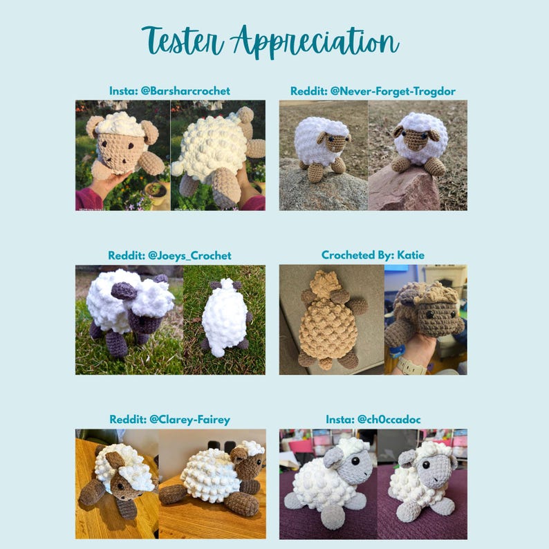 Crochet Chonky Sheep Downloadable Amigurumi PDF Pattern image 6