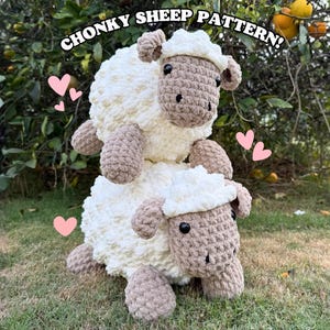 Gehaakt schaap met downloadbaar amigurumi-pdf-patroon