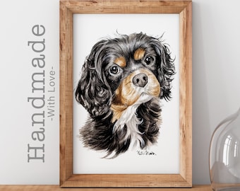 Custom Pet Portrait Painting - Illustration - Watercolor Pet Portrait From Photo - Personalized - Dog Painting - Cat Painting - Hand Drawn