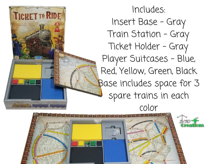 Featured listing image: Ticket to Ride Box Insert