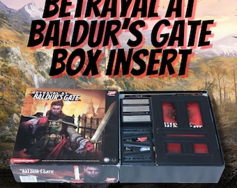 Betrayal at House on the Hill Baldur's Gate edition Box Insert - STL Files for 3d Printing