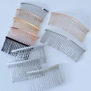 Wedding Veil Tulle Raw French Metallic Metal Comb,Craft Accessory,Hair Accessory making Comb Pin