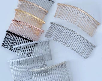 Wedding Veil Tulle Raw French Metallic Metal Comb,Craft Accessory,Hair Accessory making Comb Pin