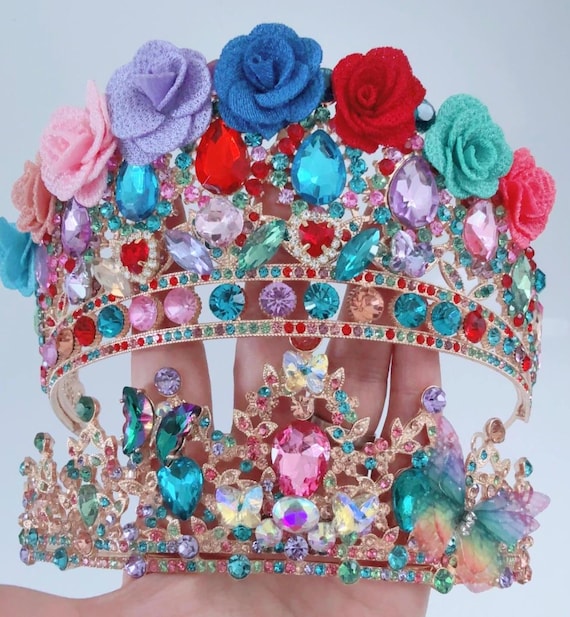 Women Girls Colorful Rainbow Rhinestone Crystal Butterfly  display picture 2