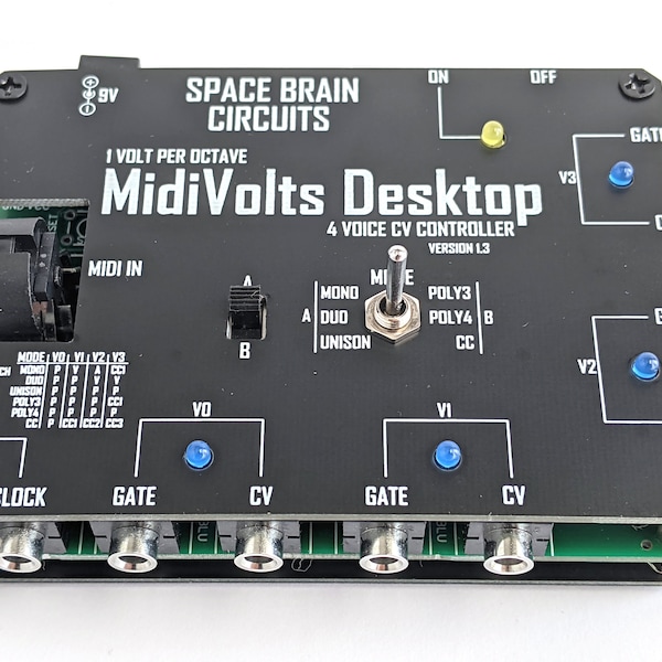 MidiVolts Desktop - Polyphonic 4 Voice Midi to CV Controller