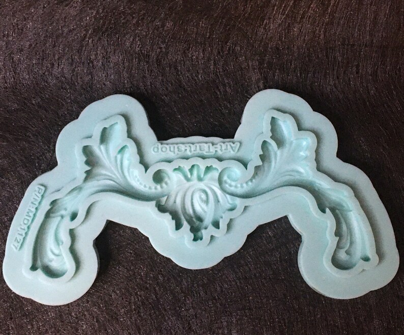 2D Antique Baroque Scroll Mold for Cake Decorating Clay Etsy