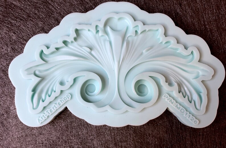2D Antique Baroque Swirls Mold for Cake Decorating Clay Etsy