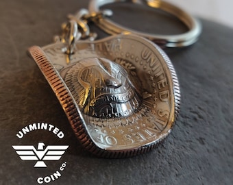 US Kennedy Half Dollar "Cowboy Hat" Keychain | 1971 to Present