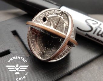 UnMinted | US Quarter Coin Sphere Puzzle Coin Cutting Tracing Jig