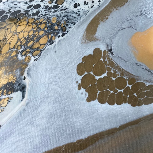 Original shops Acrylic Pour Painting on Canvas