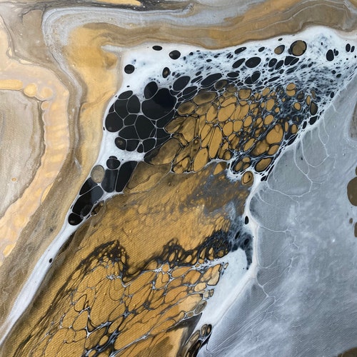 Original shops Acrylic Pour Painting on Canvas