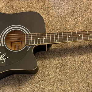 Stephen Wilson, Jr. Signed Black Acoustic Guitar