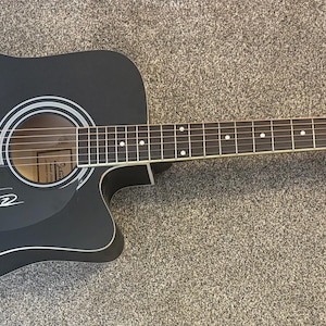 Dave Matthews Signed Acoustic Black Guitar
