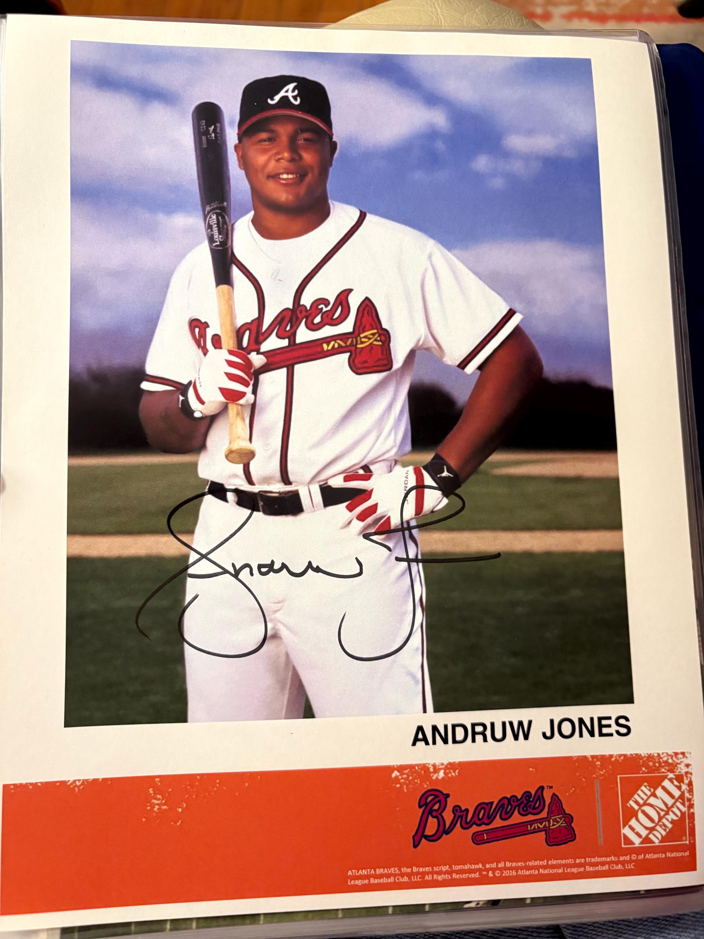Andruw Jones Atlanta Braves Hall of Fame Signed Photo - Etsy