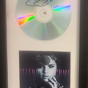 Selena Gomez Signed CD Framed with Cover photo in 7x13
