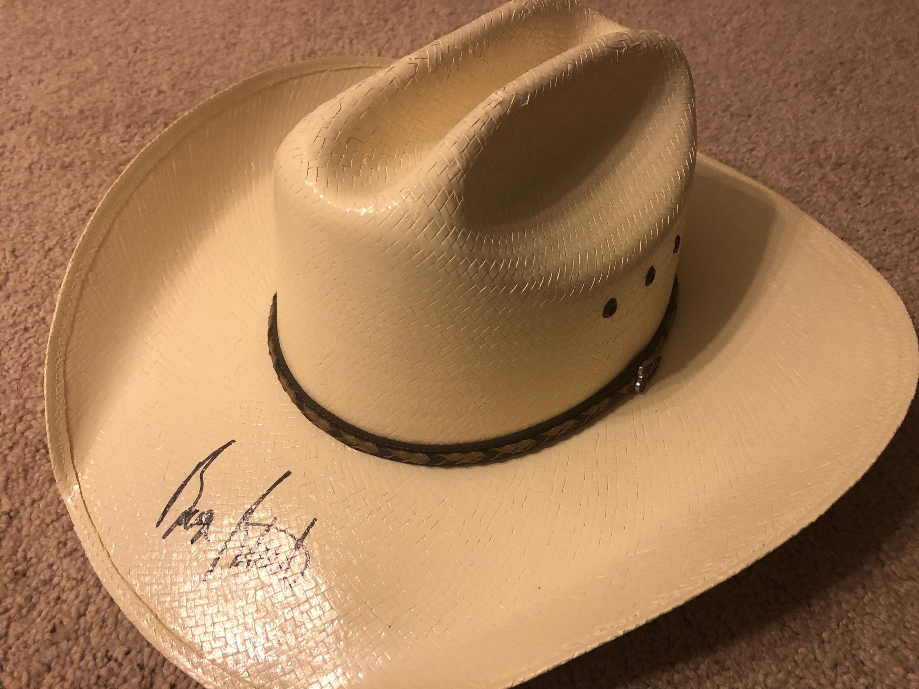 Strait Signed White Cowboy Hat Etsy