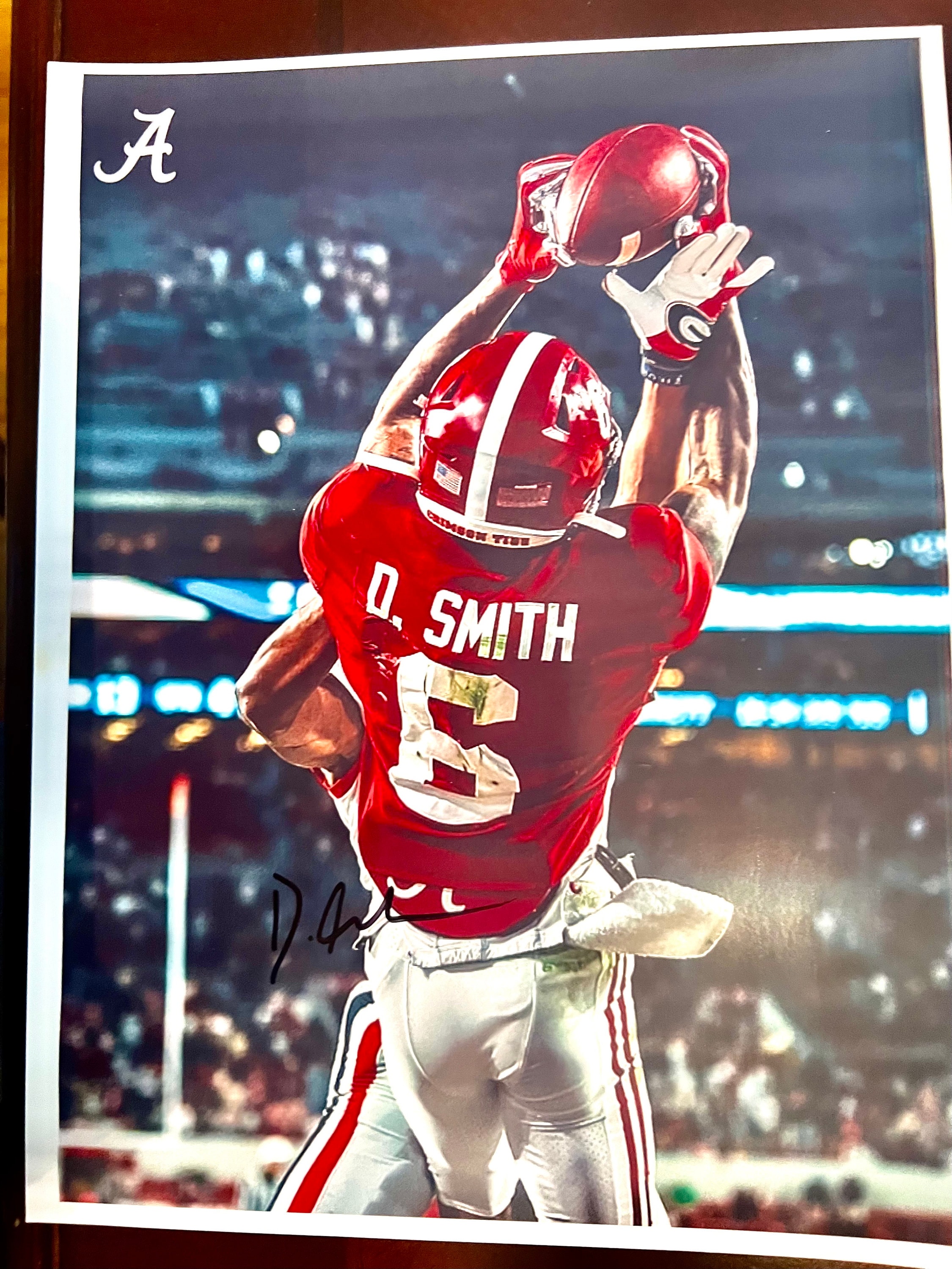 Devonta Smith Alabama Crimson Tide Heisman WR Signed Photo Eagles
