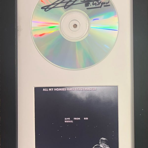 Zach Bryan Signed Framed CD w Cover Photo in 7x13 All My Homies Hate Ticketmaster