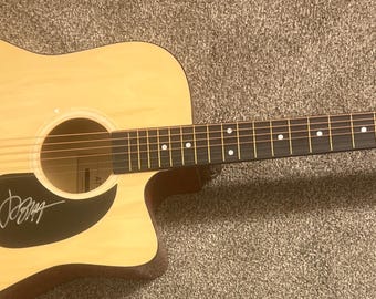 Jimmy Buffett Signed Blonde Acoustic Guitar