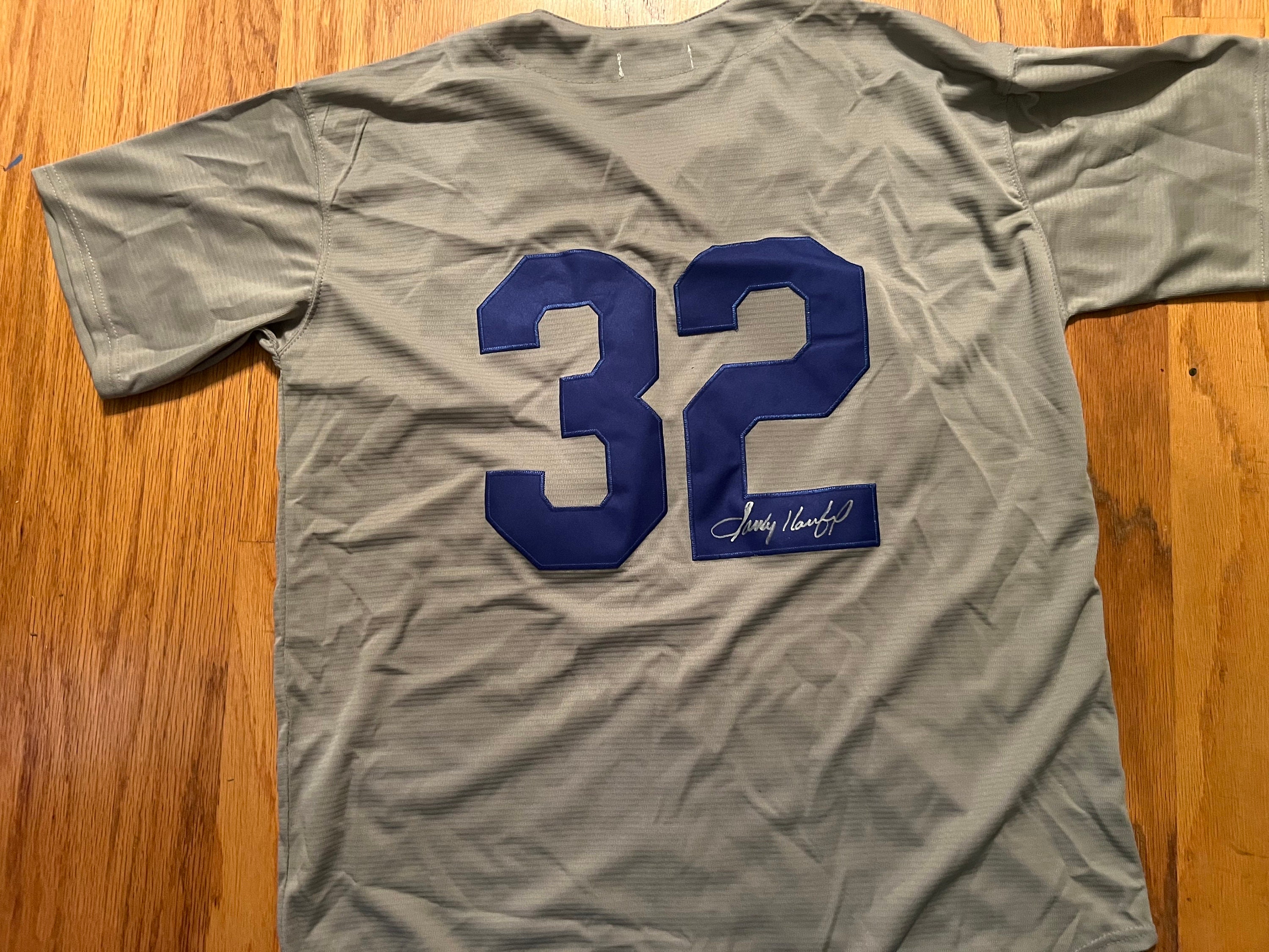 Sandy Koufax Los Angeles Dodgers Legend Signed Grey Baseball Jersey Etsy Finland