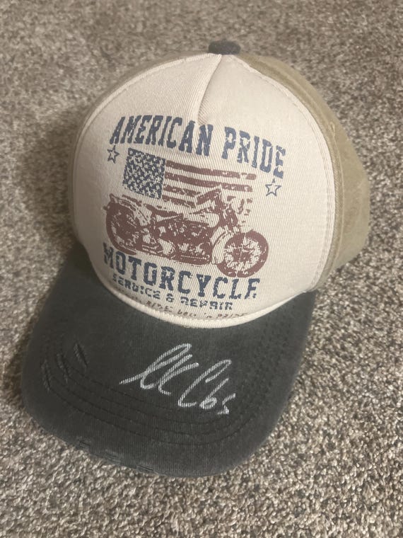 Autographs Luke Combs Baseball Cap Blue Otter Polarized Hat Luke