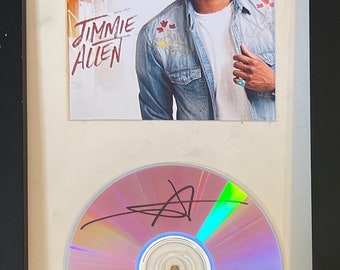 Jimmie Allen Signed Frames CD w Cover Photo in 8x13