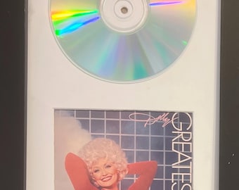 Dolly Parton Signed Frames CD w/Photo 7x13 Greatest Hits
