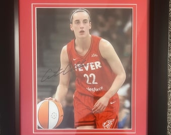 Caitlyn Clark Indiana Fever Foto firmada de 8x10 enmarcada y con paspartú en Iowa Hawkeye de 11x14