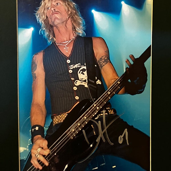 Duff McKagan Velvet Revolver Guns n Roses Signed Matted Photo 8x10