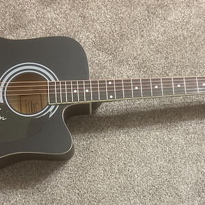 Brandi Carlile Signed Black Acoustic Guitar