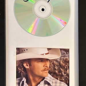 CD firmato da Alan Jackson con cornici per foto di copertina in unità 7x13"