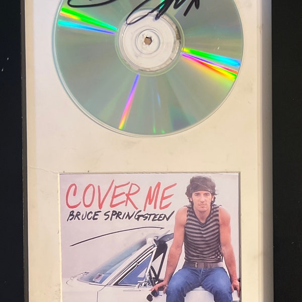 Bruce Springsteen ondertekende ingelijste CD met coverfoto 7x13 Cover Me