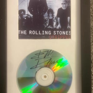 Keith Richards The Rolling Stones Signed, Framed CD w Cover Photo 7x13”