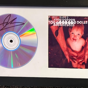Johnny Rzeznik Goo Goo Dolls Signed Matted Photo & CD 12 x 7 A Boy Named Goo