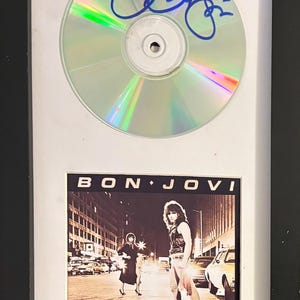 Jon Bon Jovi Signed Framed CD with Cover Photo 7x13