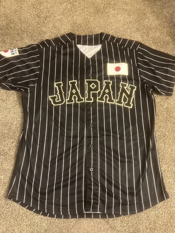 Shohei Ohtani LA Dodgers Signed Black Pi Striped Japan Samurai