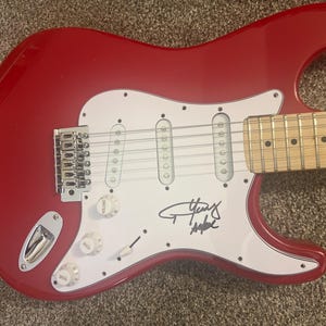 Angus Young AC/DC Signed Electric Red Strat- Style Guitar - Etsy