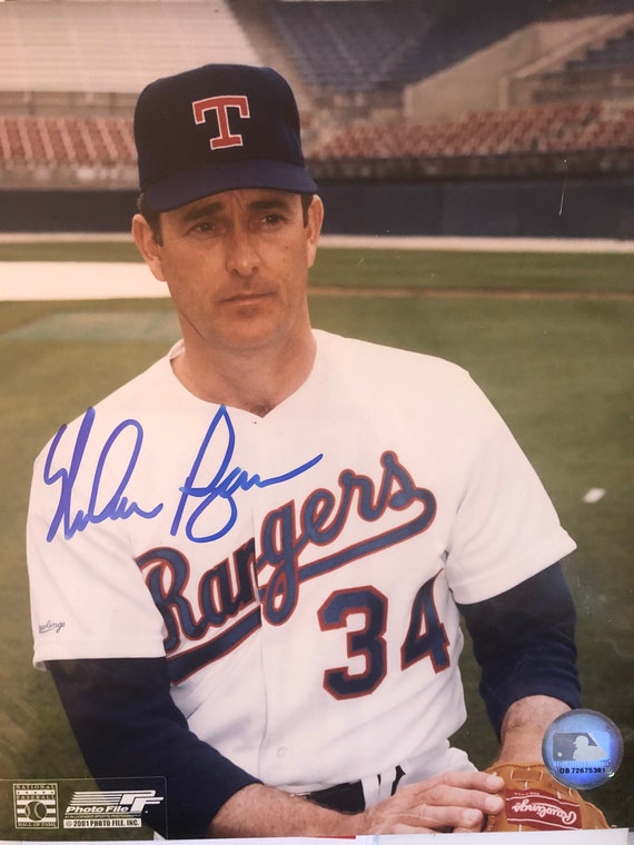 Nolan Ryan Texas Rangers Hall of Fame Legend Signed 8x10 Photo